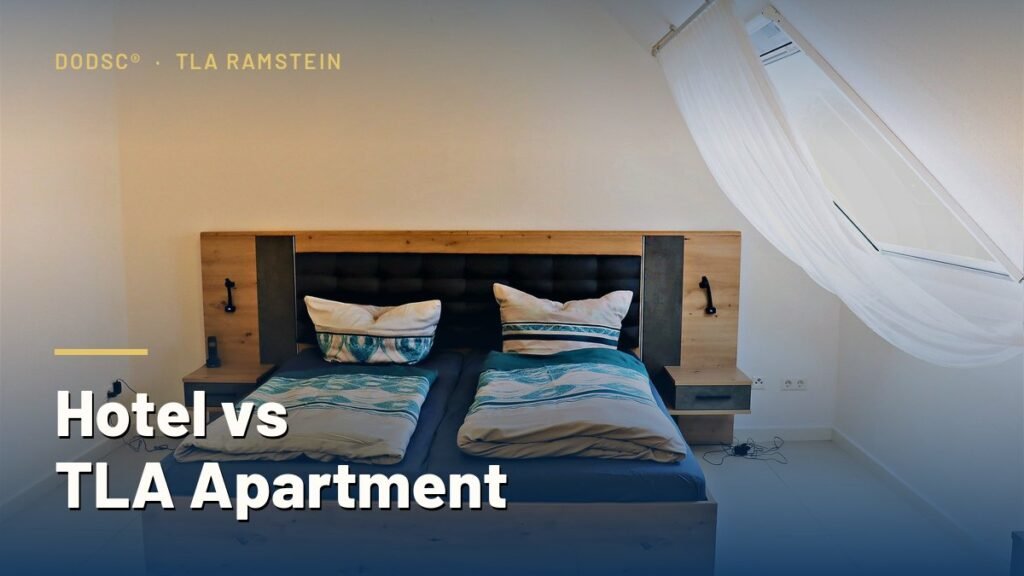 Bedroom in a TLA apartment near Ramstein Air Base