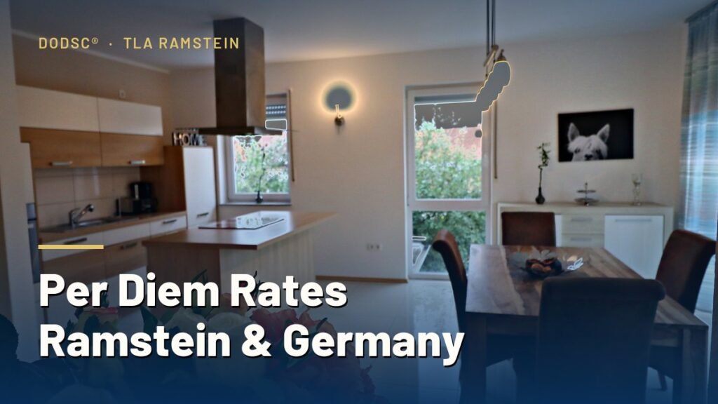Kitchen with dining table in a TDY apartment